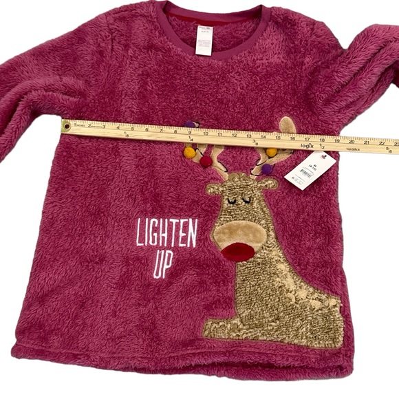 NWT Secret Treasures Women's Plush PJ Reindeer Top - Picture 4 of 9